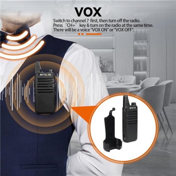 RT22 Two Way Radio Long Range Rechargeable,Portable 2 Way Radio, USB - Picture 5 of 7